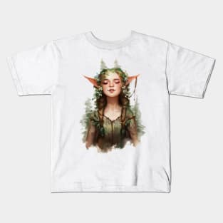 Forest elf,wood girl Kids T-Shirt